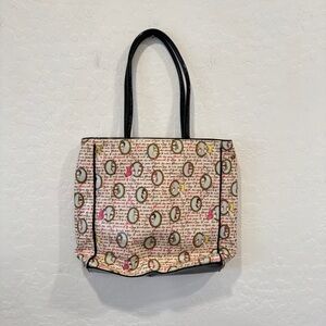 Lulu Guinness Tote Bag Plastic Coating Handbag